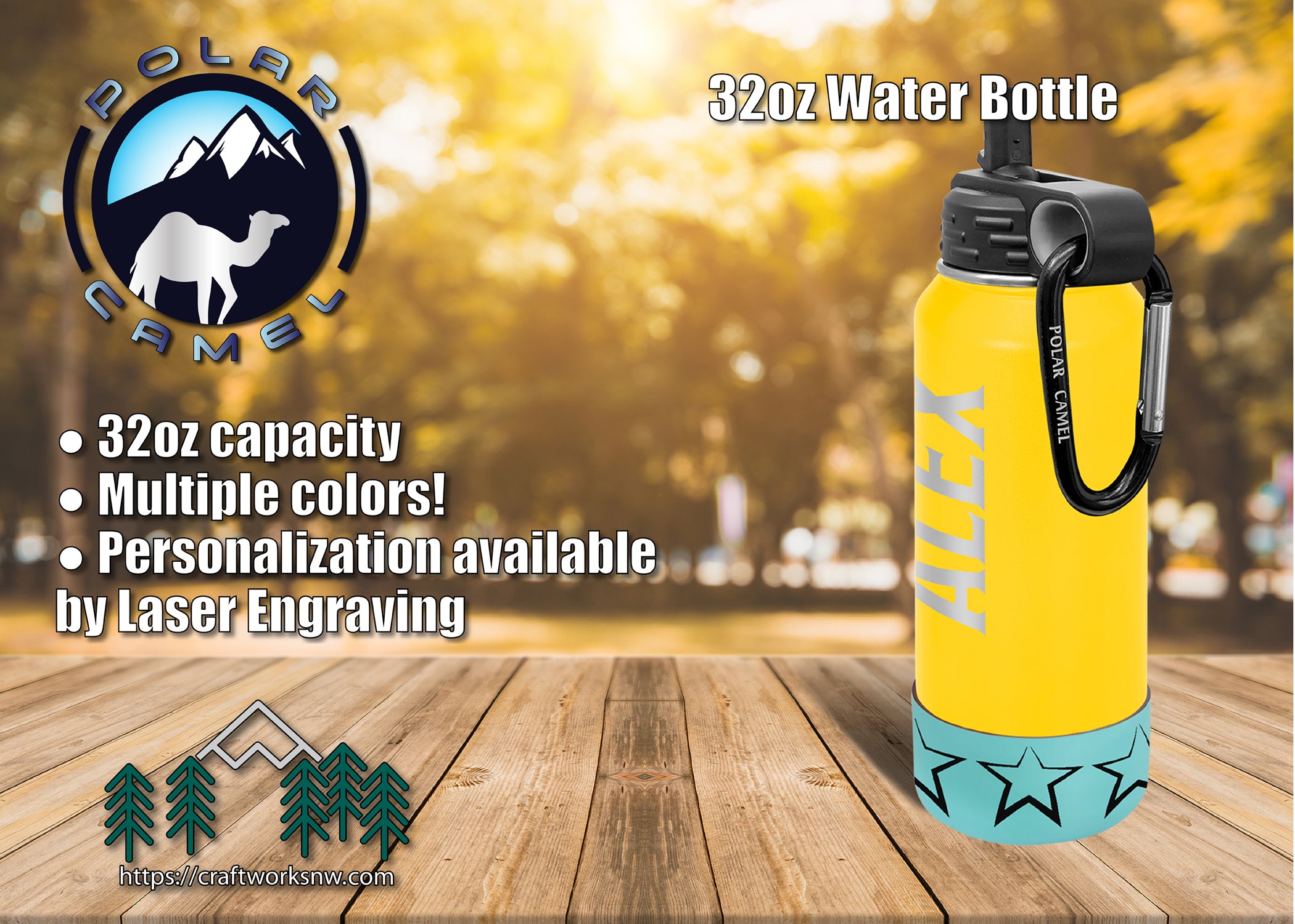 32 oz. Polar Camel Water Bottle Silicone Boot – Markedly Yours