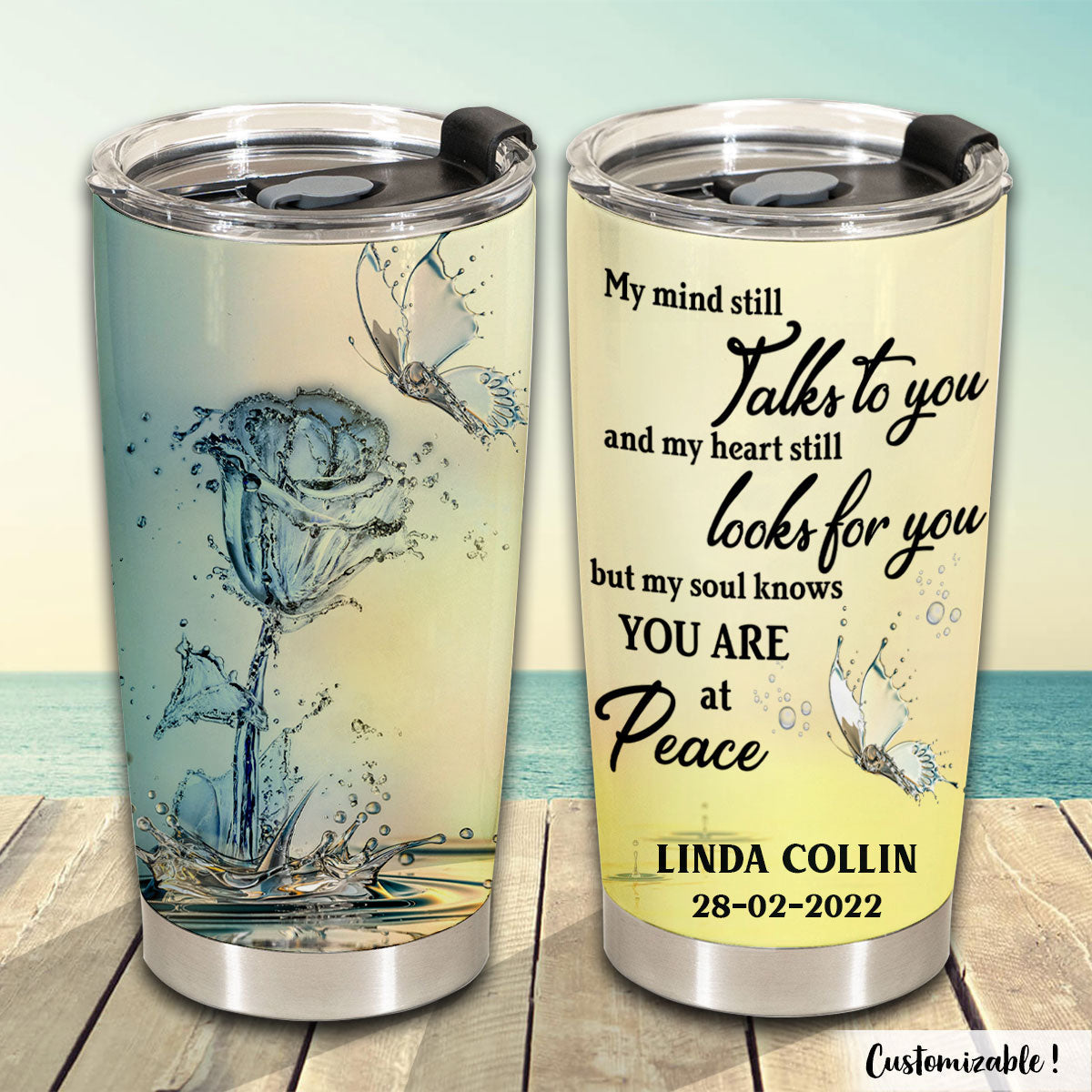 I Hide My Tears Memorial Tumbler - HAPPARY