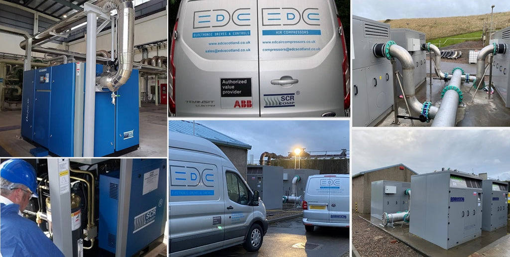 EDC LAUNCHES IT'S SISTER COMPANY EDC AIR COMPRESSORS (MONTAGE OF AIR COMPRESSOR SITE PICTURES)