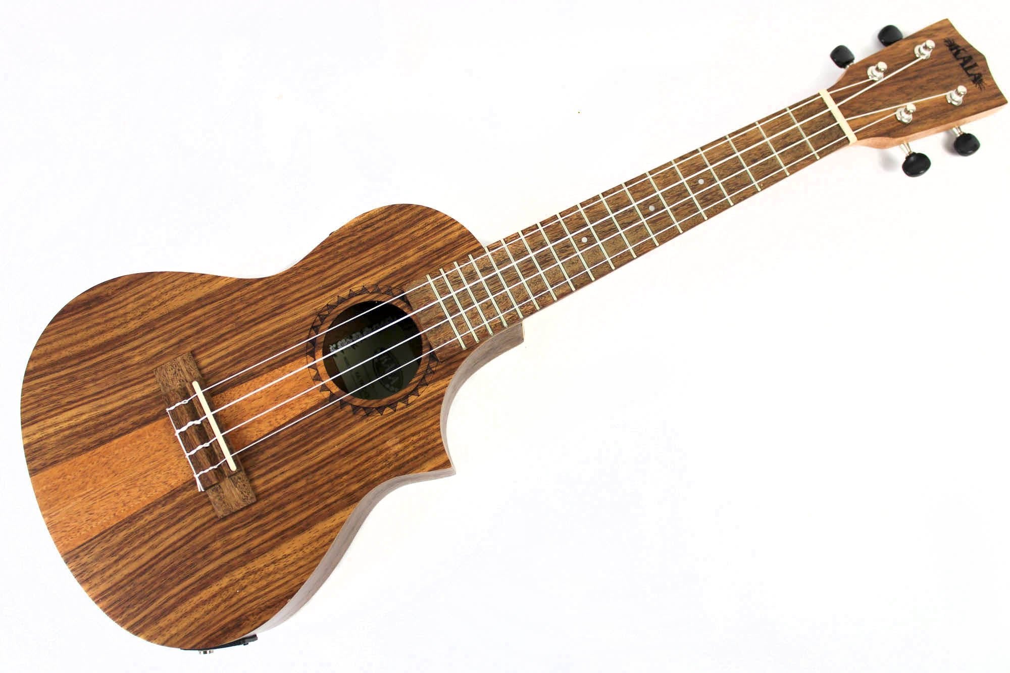 Kala KA-TK-T-CE TEAK TRI-TOP TENOR UKULELE W/ CUTAWAY & EQ - Leitz