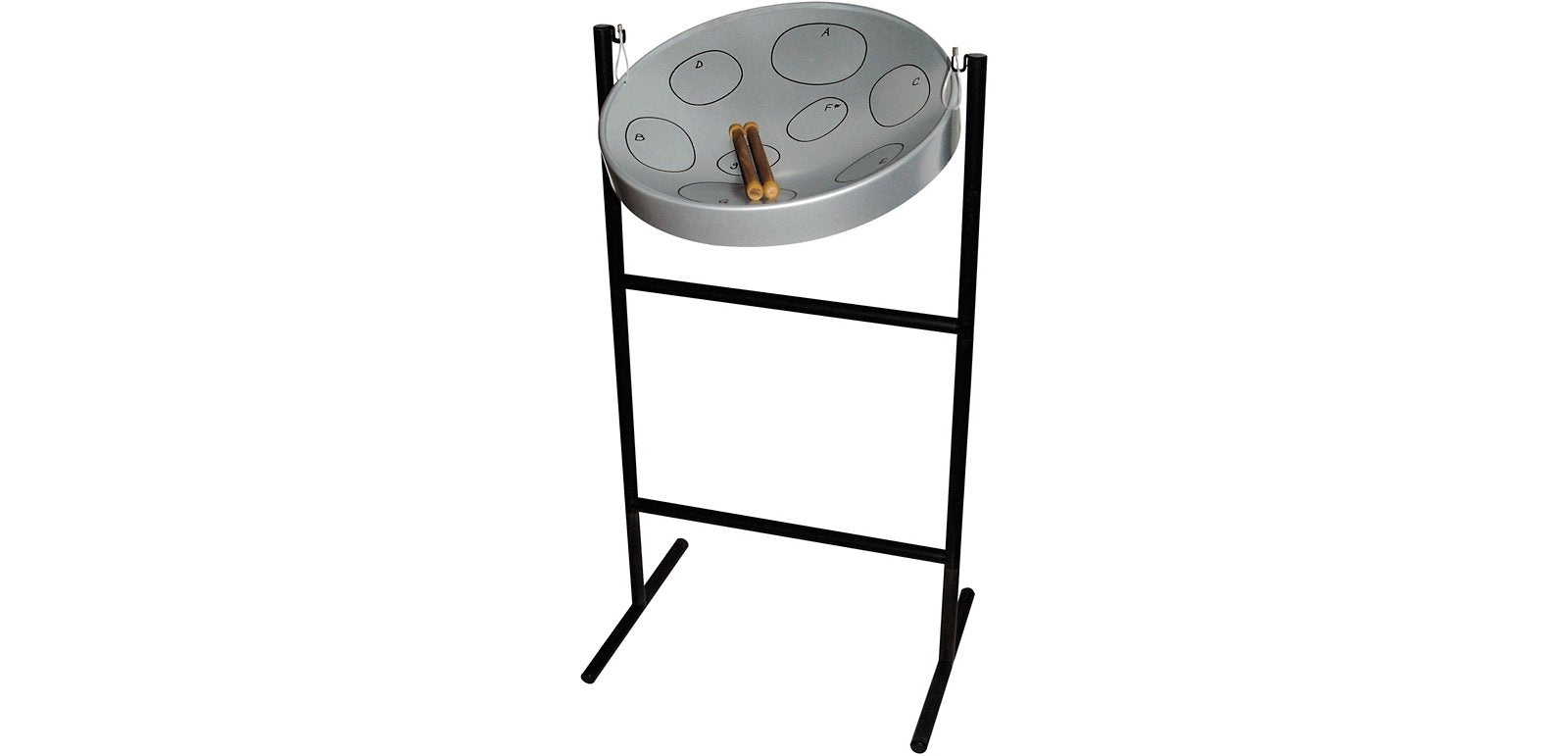 Panyard Jumbie Jam Steel Drum Kit with Silver Table Top Stand