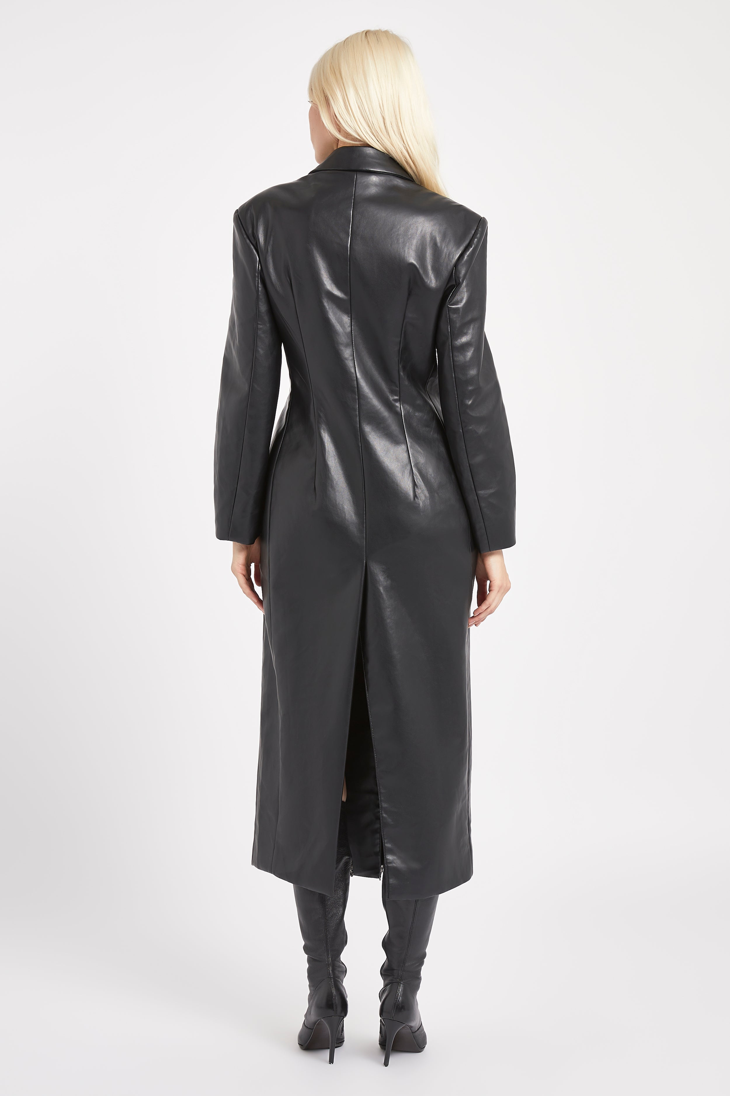 Asymmetric Tailored Longline Coat - Black – BOA