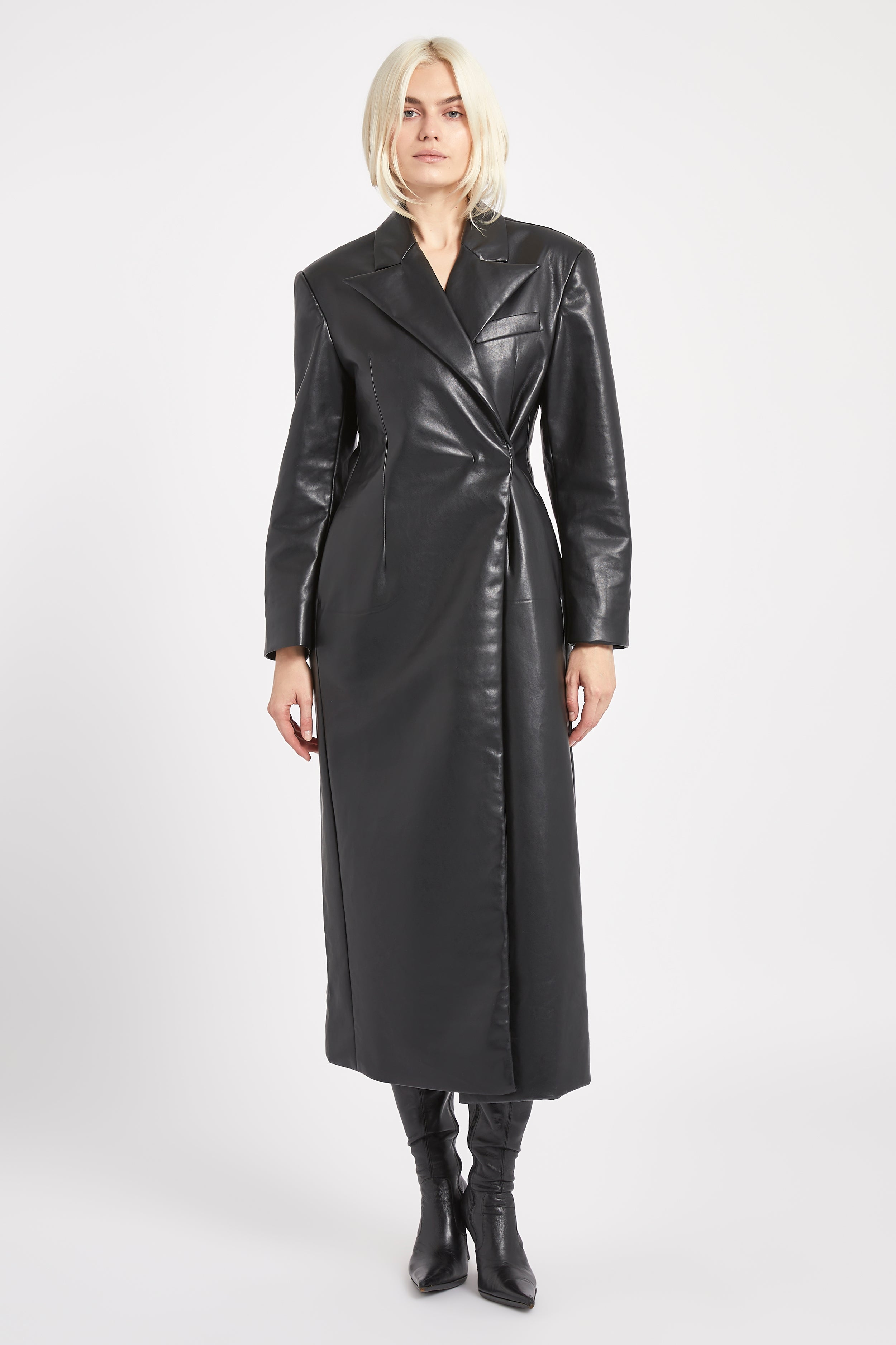 Asymmetric Tailored Longline Coat - Black – BOA