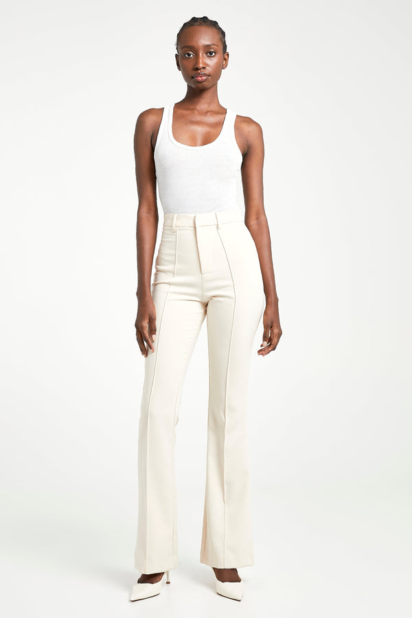 Wide Leg Suit Trousers - White – BOA