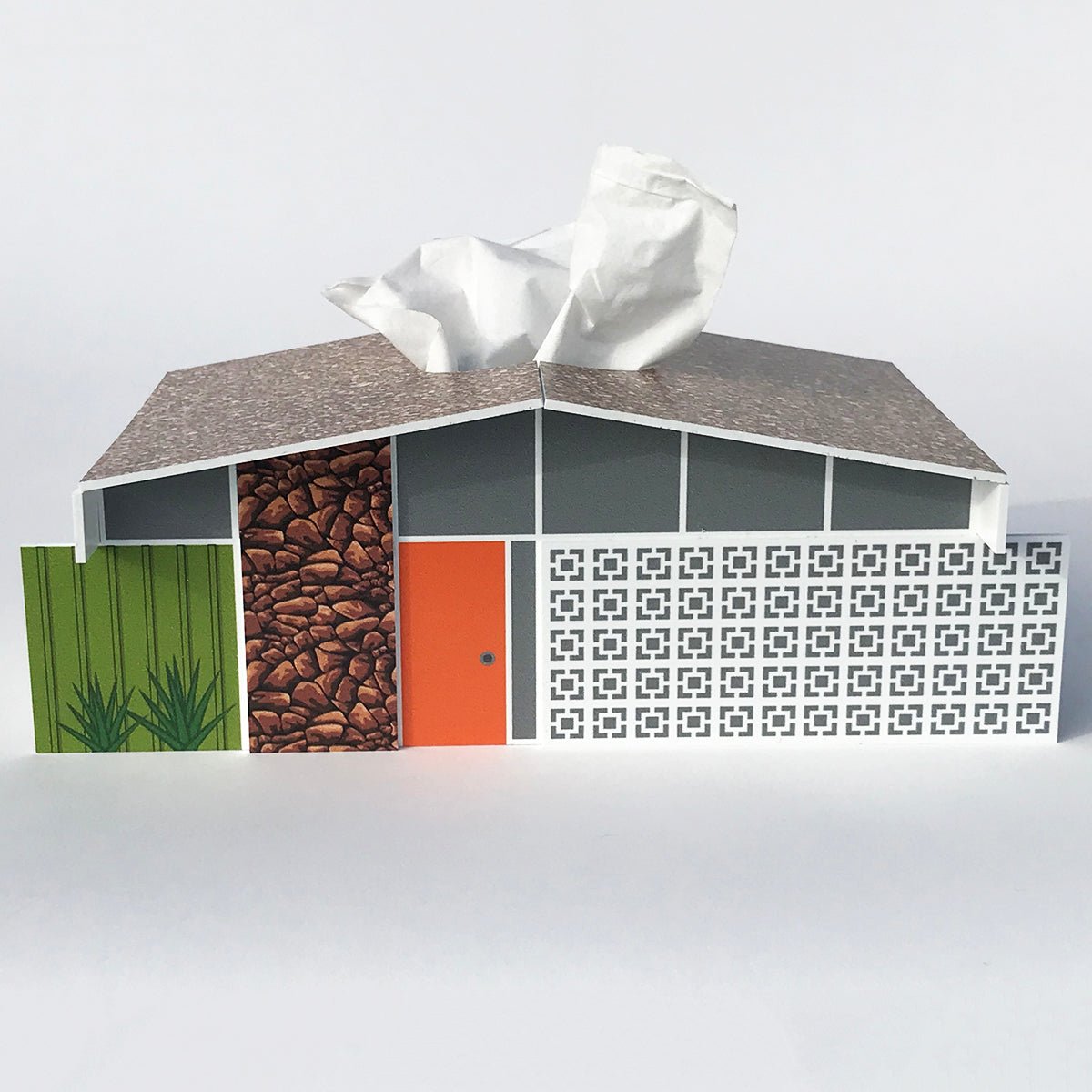 Midcentury Modern Design Butterfly House Tissue Box Cover 