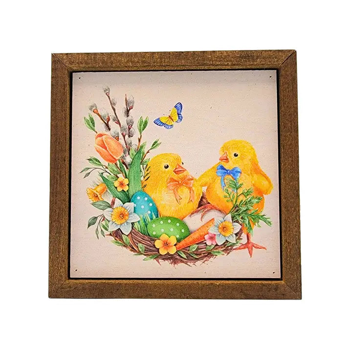 Easter Sign with Chicks