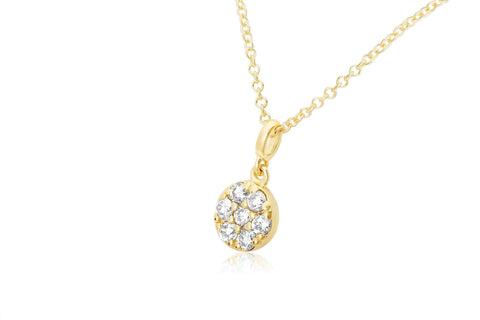 Diamond Cluster Circle Necklace