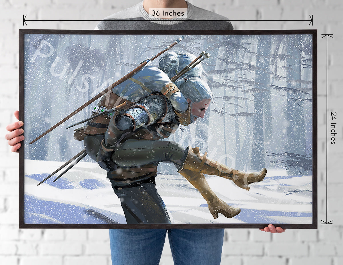 Witcher 3 | Geralt & Ciri "Father", Canvas