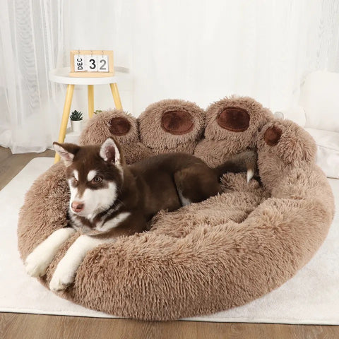 Calming Dog Bed Paw Print