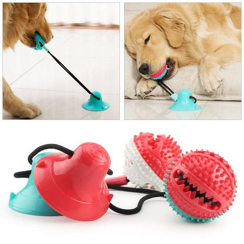 Tug of War Dog Toy, Suction Cup Dog Toy, Dog Pull Toy with Super Strong Suction Cup, Dog Enrichment Toys for Medium and Large Dogs, Squeaky Dog Toys