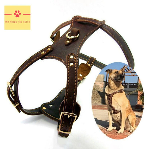 Leather Dog Harness for Large Dogs 0