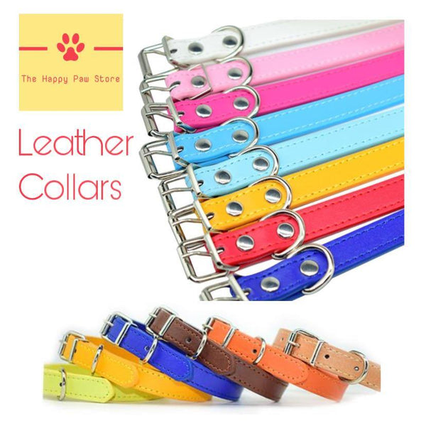 Soft Faux Leather Dog Collar 1