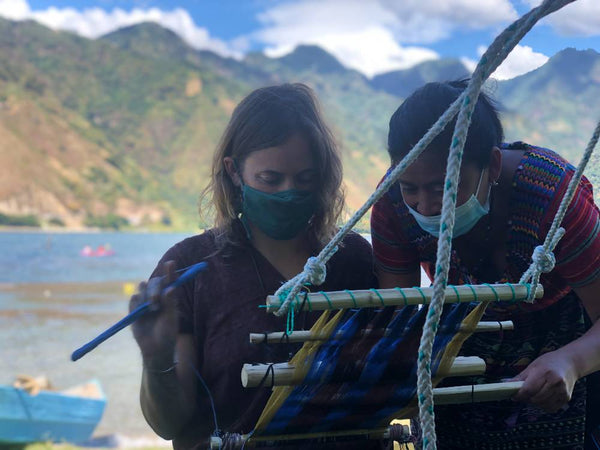 Backstrap weaving at Lake Atitlán