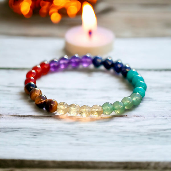 WEWAYSMILE 7 Chakra Bracelet Natural Obsidian Tiger Eye Braided Bead  Bracelet Healing Crystal Stone Beads Bracelets 8mm Meditation Yoga Bracelet  for