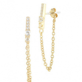 white topaz stud earrings, elizabeth and james, festival jewelry