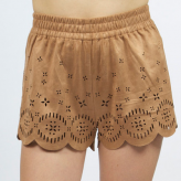 gold suede womens shorts, minkpink, festival summer