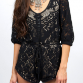 lace black romper, spell gypsy collective