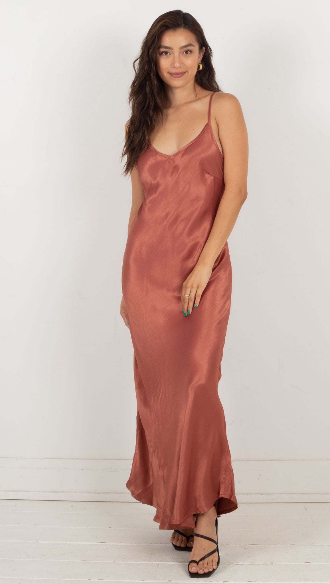 Savannah Slip Dress - Burnt Rose