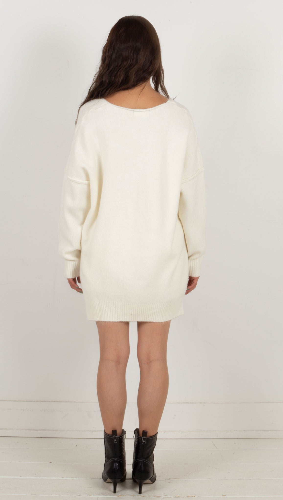 London Seam Sweater - White