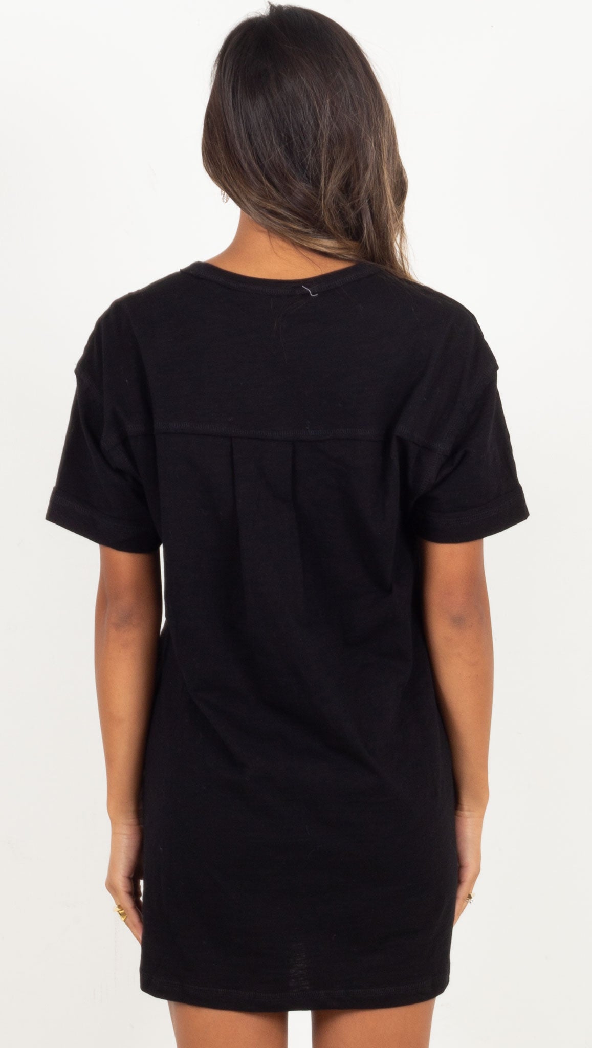 Pocket Tee Mini Dress - Black