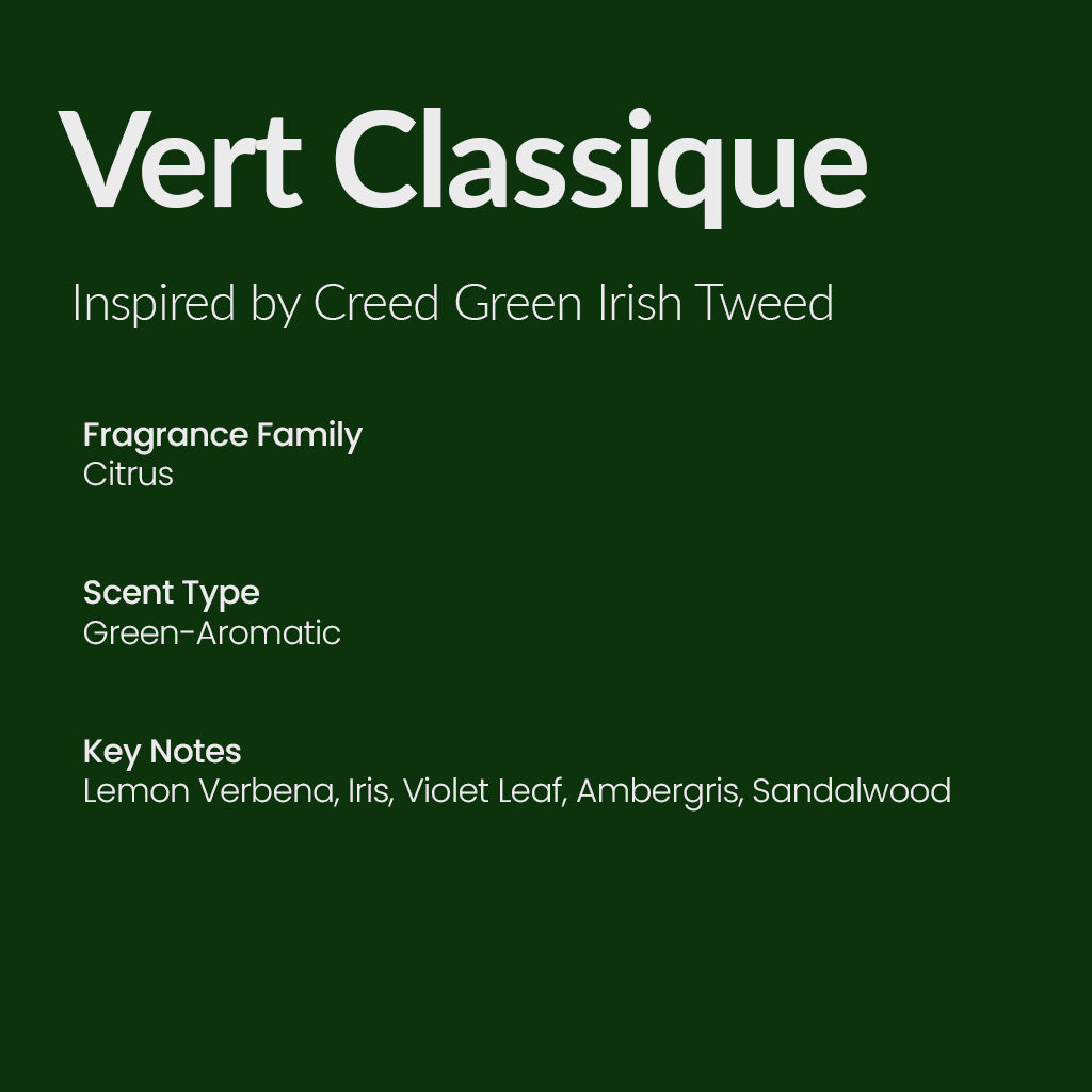 VERT CLASSIQUE INTENSE Inspired by Creed Green Irish Tweed