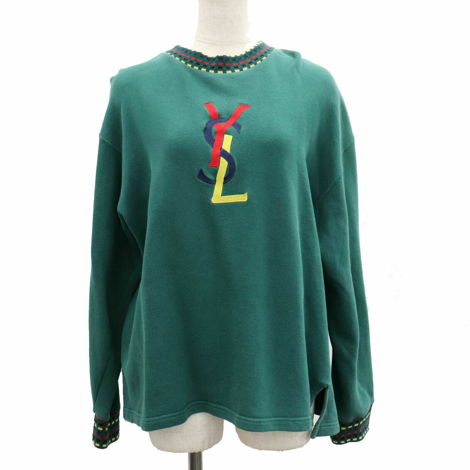 yves saint laurent green sweatshirt