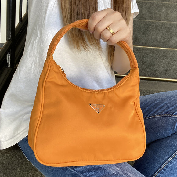 vintage orange prada bag