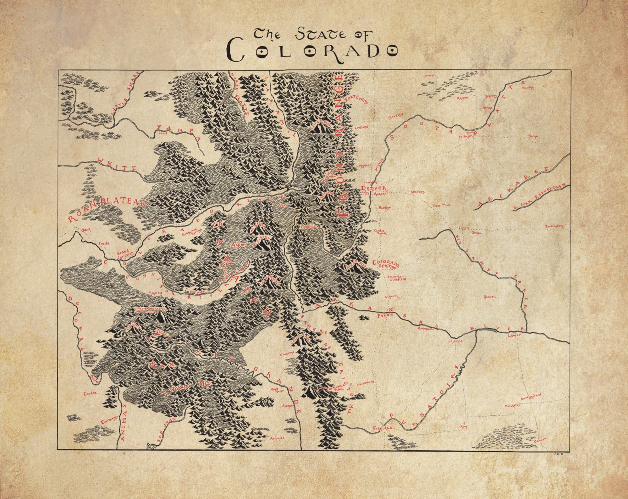 Lord Of The Rings Colorado Map Colorado – Lord Of Maps