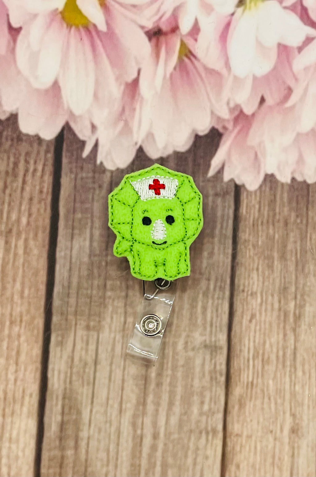 Frog nurse retractable badge reel