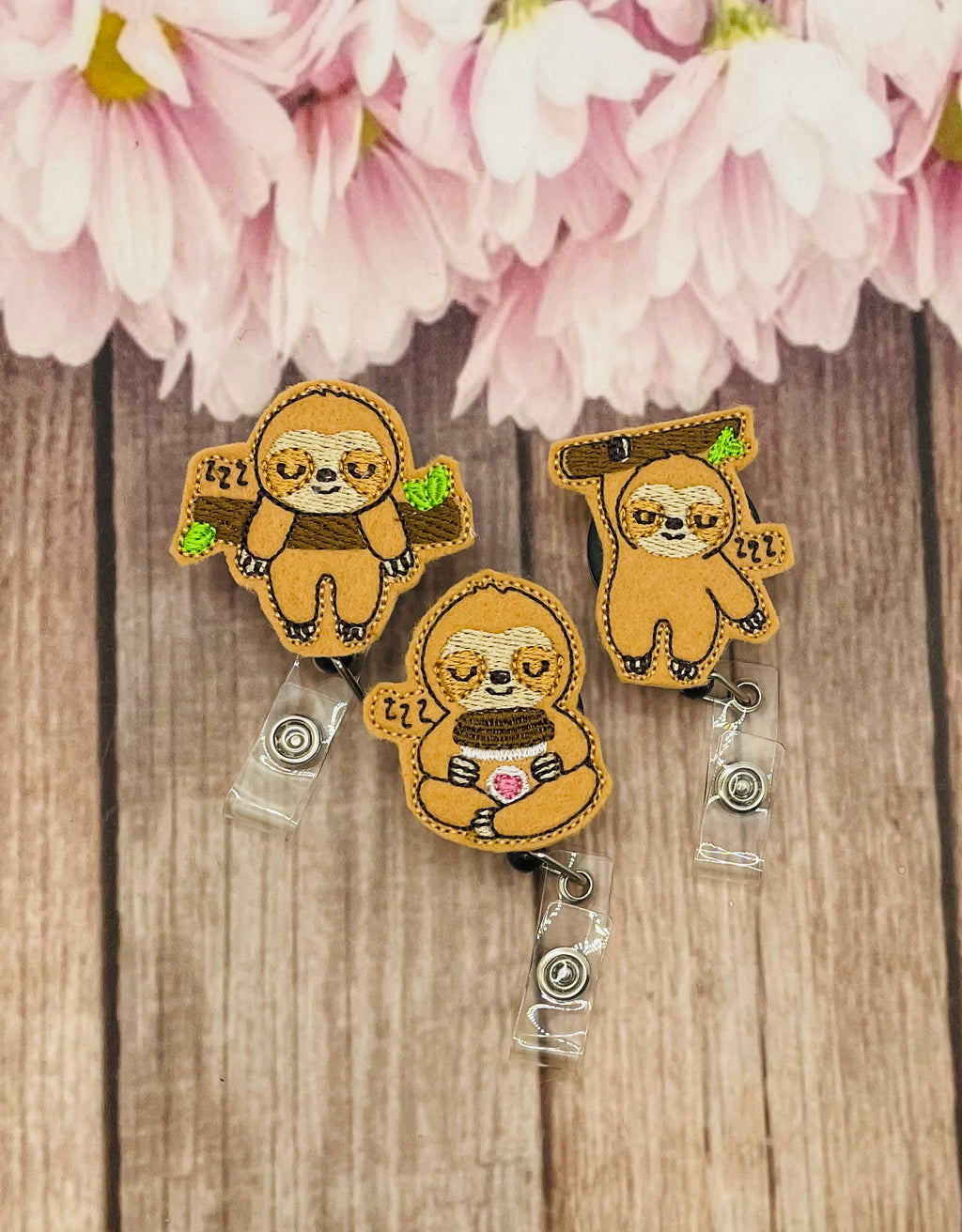 Retractable Badge Holders, Cute Elephant Design Badge Reel, Badge Clip ID  Card Holders (3pack(Panda-Fox-Sloth))