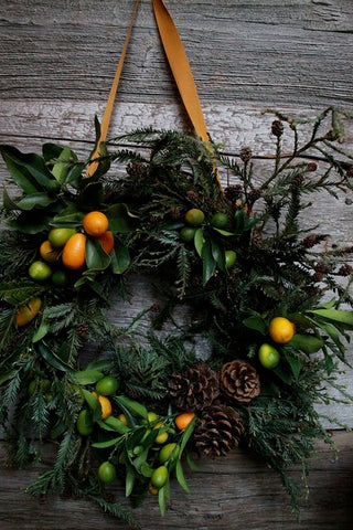 fruit wreath for fall