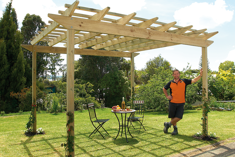 Putting up a pergola