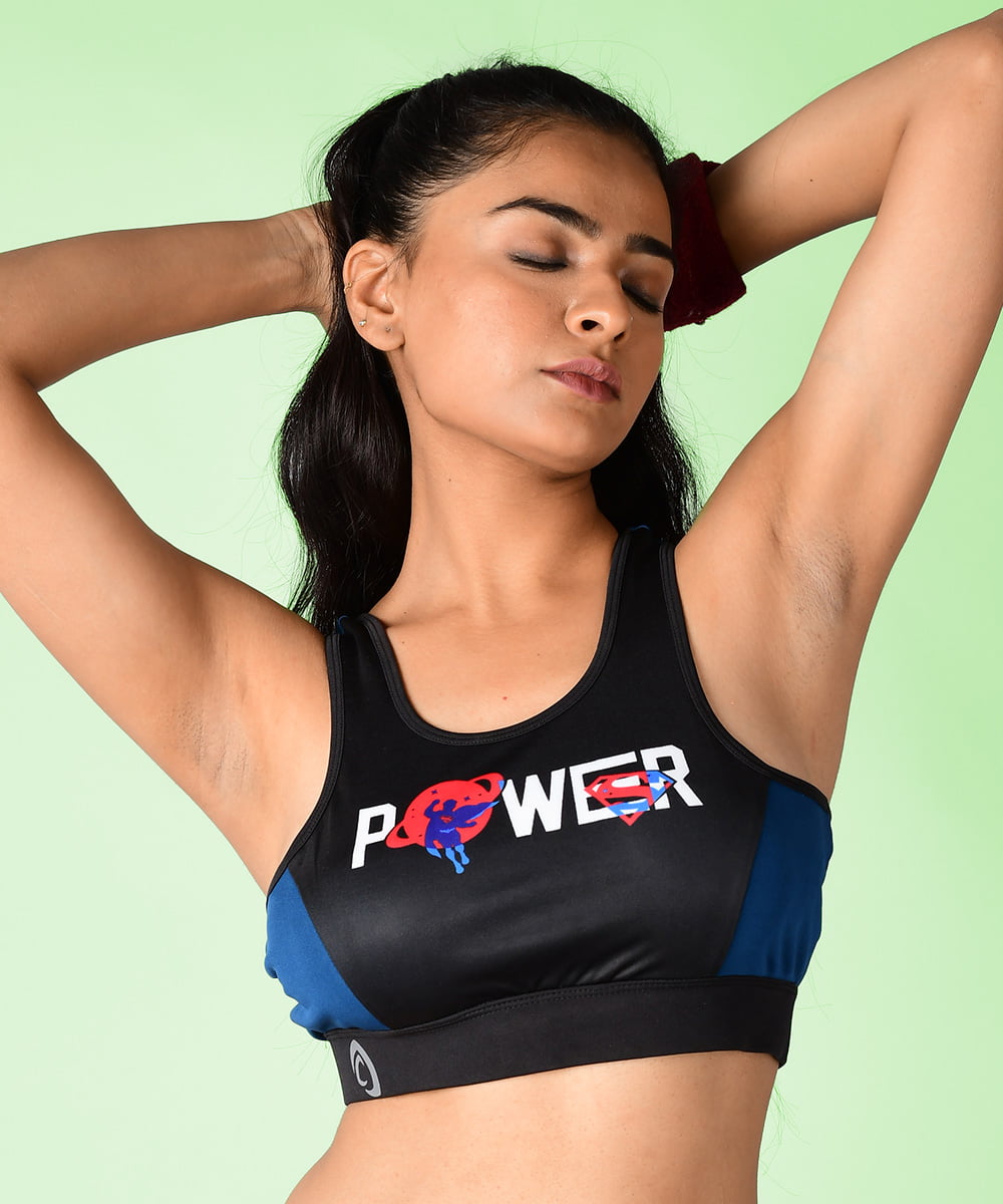 DC Comics : Superman Power Sports Bra • Isha Sharma • HYPD