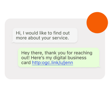 Share your Digital Business Card through messaging platforms