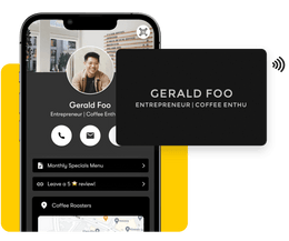 Share contactlessly with your personalised NFC business card