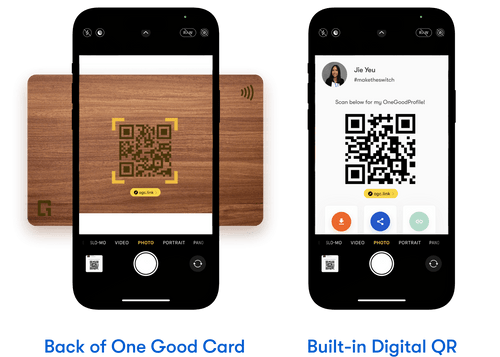 Dynamic QR codes to share your One Good Card