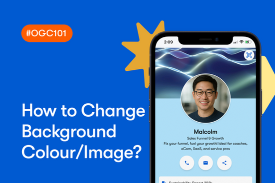 Interface of customising one good card profile design