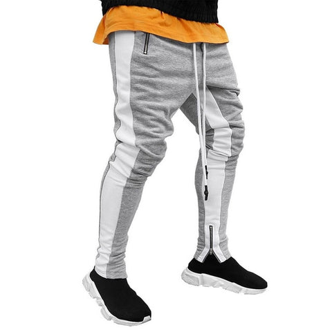 mens joggers zipper pockets