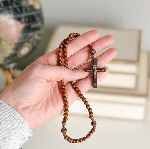 Wooden Catholic Rosary for Men