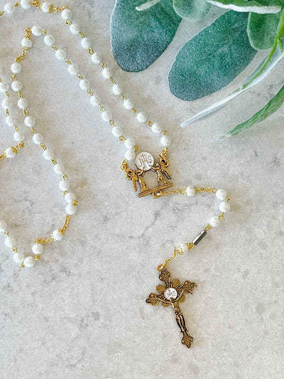 Mini Rosary - Rosary Virgin of Guadalupe - Rose Pearls Rosary – YoYo  Boutique