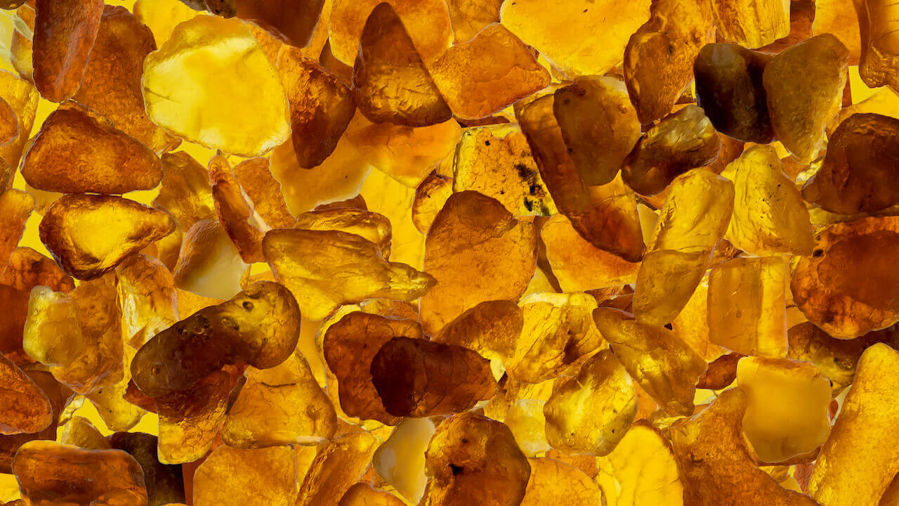 Baltic Amber Stones Up Close