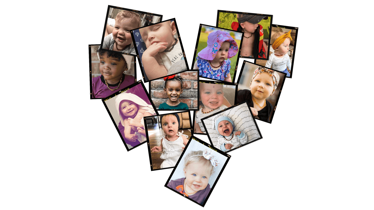 Happy Babies Enjoy Wearing Amber Teething Necklaces from Amber Guru