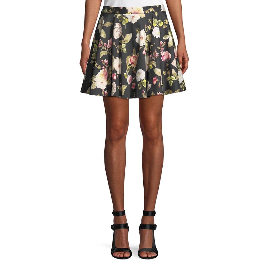 Alice Olivia Blaise Trapeze Hem Full Flare Mini Skirt | Zoom Boutique ...