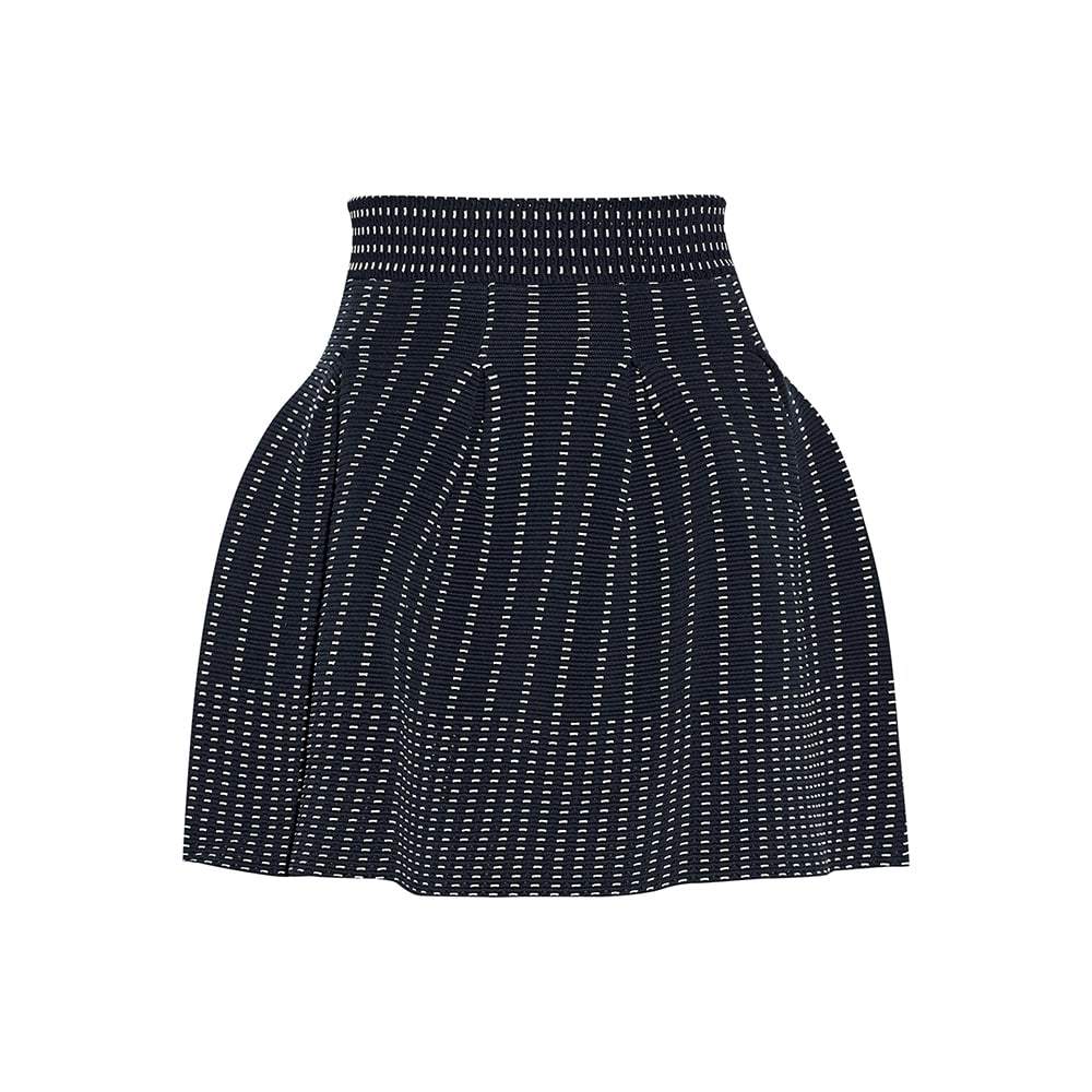 Maje Josette Jacquard Pleated Stretch Knit Mini Skirt | Zoom Boutique ...