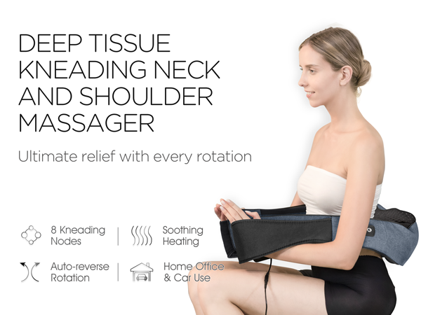 Back Neck Shoulder Massager with Heat - Deep Tissue Kneading Electric Back  Massage for Neck, Back - Massagers, Facebook Marketplace