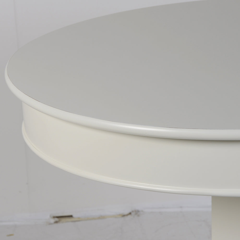 Fayence Round Dining Table - White H:800mm Dia:900mm