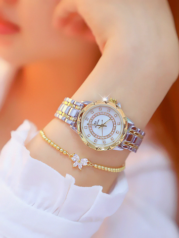 Relógio Diamante + Bracelete de brinde Feminino CasaTechLoja