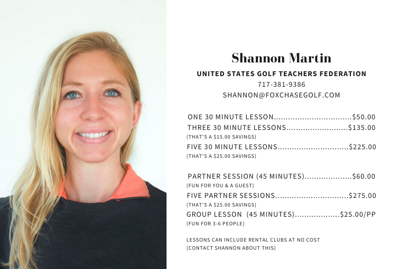Shannon Martin, USGTF, Golf Lessons at Foxchase Golf Club
