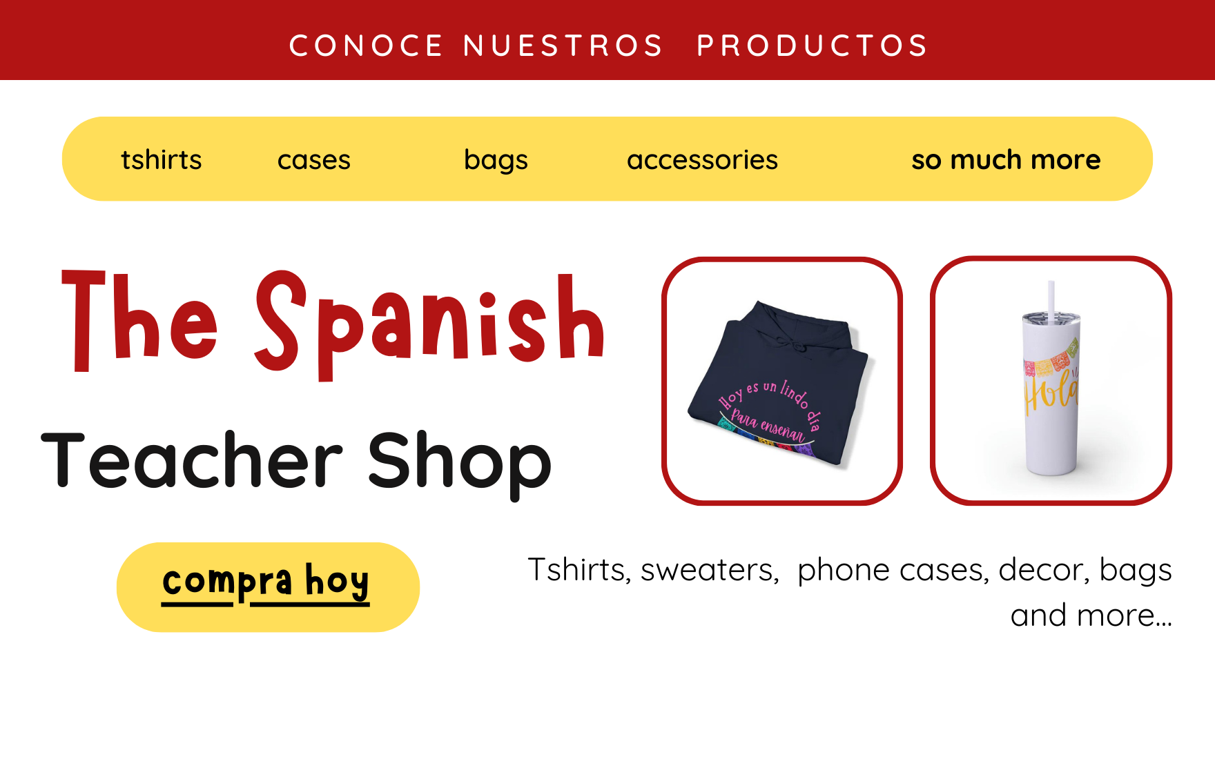 spanish teachers tshirts and accessories and decorations for classroom in the united states