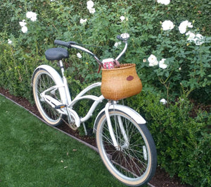 bike with basket and cup holder